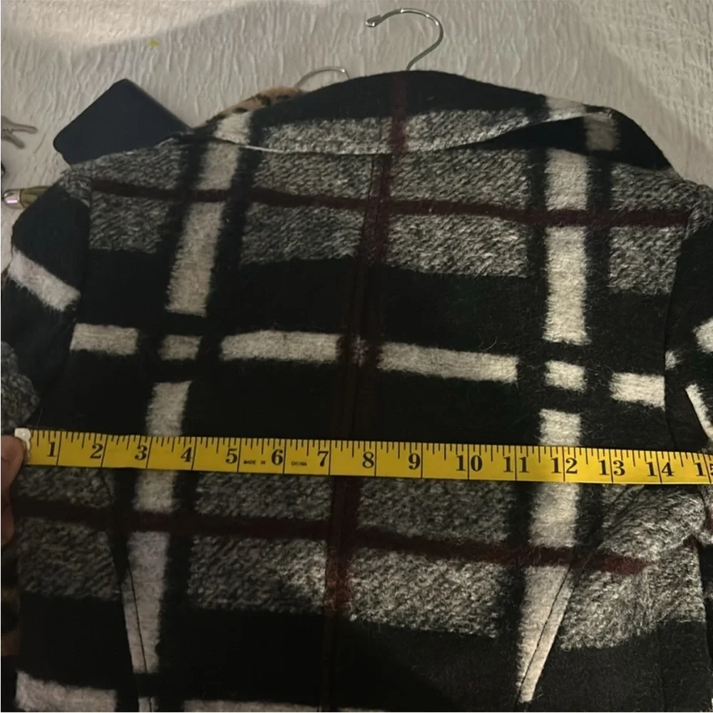 RACHEL Rachel Roy Plaid Wool Winter Coat - Picture 9 of 10